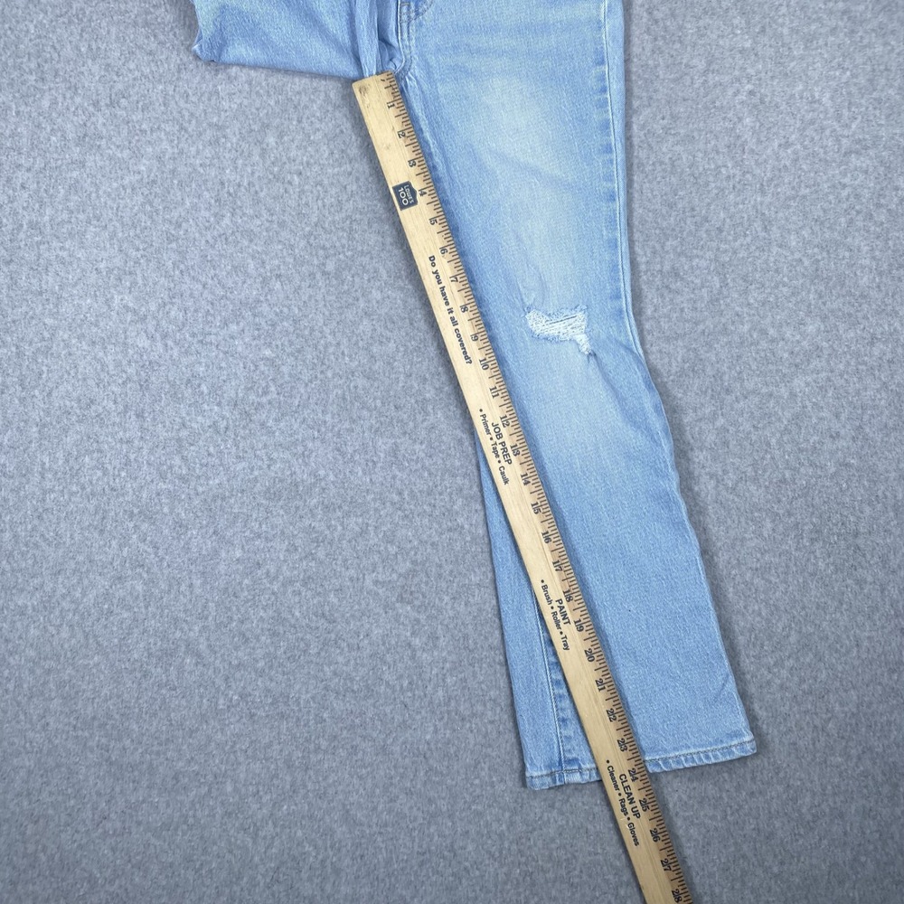 Old Navy Flare Jeans Girls 10 Light Wash Distressed High Rise Denim - Picture 14 of 16